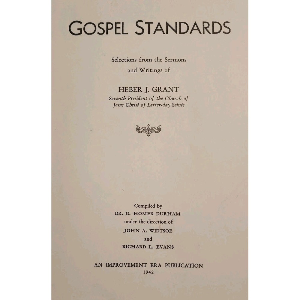 Gospel Standards Hardcover By Heber J Grant  Vintage Fifth Edition - Picture 5 of 6